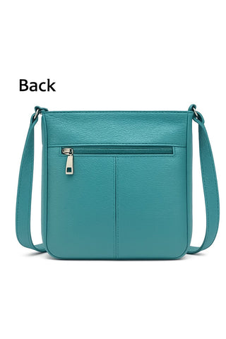 Women’s Luxury Genuine Leather Crossbody Bag – Adjustable Strap, Multi-Pocket Design, Durable Lining
