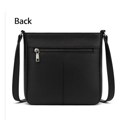Women’s Luxury Genuine Leather Crossbody Bag – Adjustable Strap, Multi-Pocket Design, Durable Lining