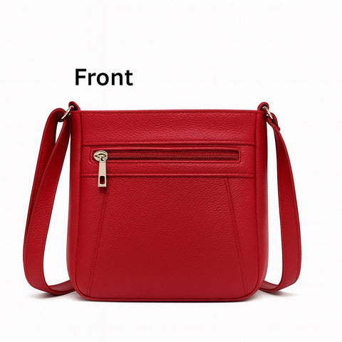 Women’s Luxury Genuine Leather Crossbody Bag – Adjustable Strap, Multi-Pocket Design, Durable Lining