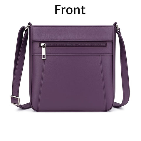 Women’s Luxury Genuine Leather Crossbody Bag – Adjustable Strap, Multi-Pocket Design, Durable Lining