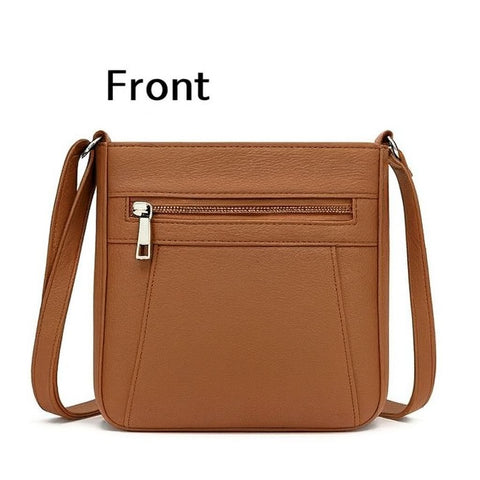 Women’s Luxury Genuine Leather Crossbody Bag – Adjustable Strap, Multi-Pocket Design, Durable Lining