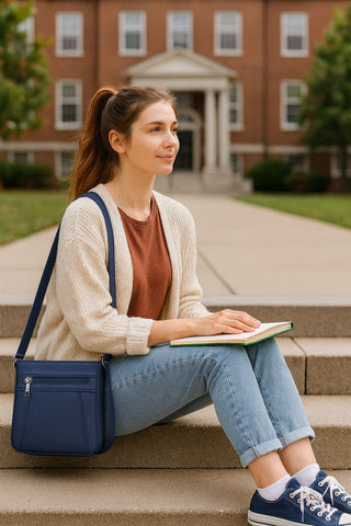 Women’s Luxury Genuine Leather Crossbody Bag – Adjustable Strap, Multi-Pocket Design, Durable Lining