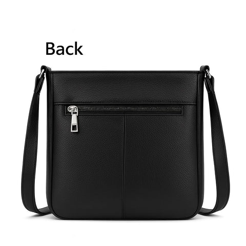 Women’s Luxury Genuine Leather Crossbody Bag – Adjustable Strap, Multi-Pocket Design, Durable Lining