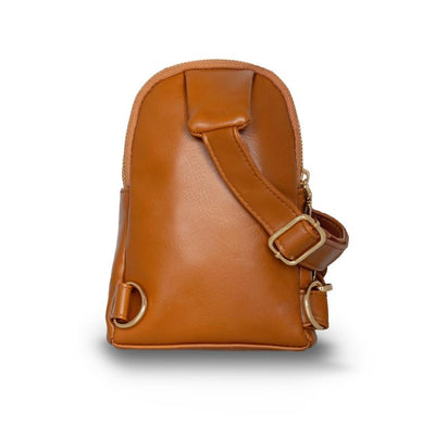 Unisex Real Leather Sling Bag Fanny Crossbody