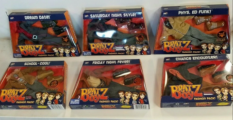 6 Pack Full Collection Bratz Boyz Doll Fashion Pack Clothes with Shoes