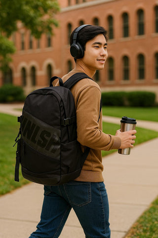 UNLSH 18” Black Performance Laptop Backpack – Sleek, Bold & Built for Action