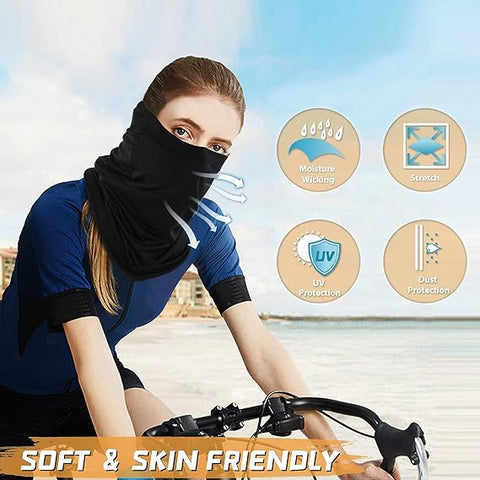 10 Pack Bandana Neck Gaiter Face Mask- Assorted Colors