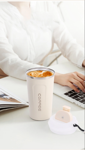 Double Wall Stainless Steel Vacuum Mug with LED Temperature Display