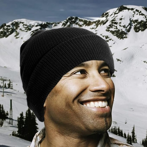 Fleece Lined Fold Over Thermal Winter Hat