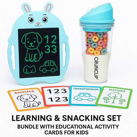 CrunchCup + LCD Drawing Tablet Bundle – Sip, Crunch & Create Anywhere