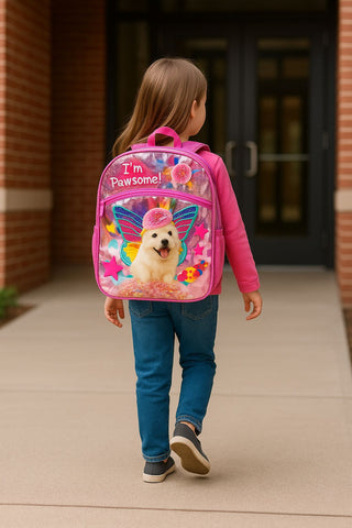 Rainbow Puppy Backpack- 16" Fun & Sparkly Girls School Backpack