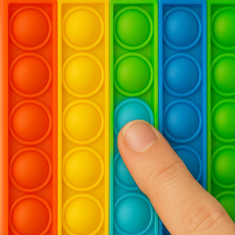 Colorful Fidget Popit Block Set – Interactive Sensory Fun for All Ages