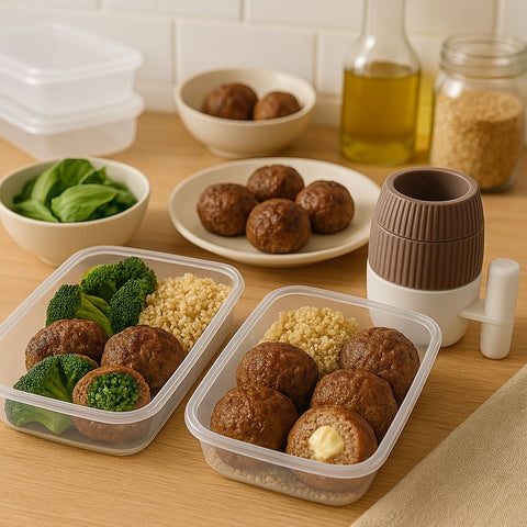 Stuffed Meatball Maker 2in1 Press for Perfectly Filled Meatballs, Cakes & More