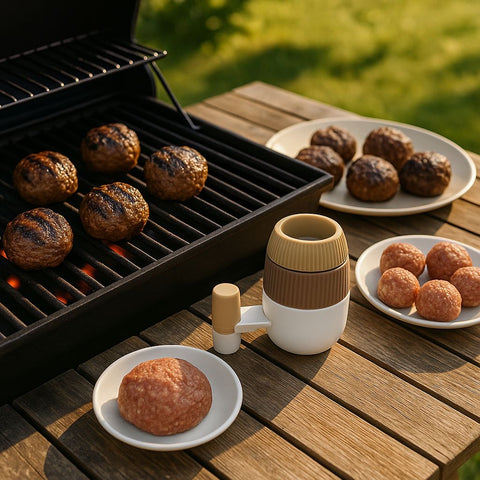 Stuffed Meatball Maker 2in1 Press for Perfectly Filled Meatballs, Cakes & More