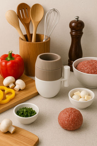 Stuffed Meatball Maker 2in1 Press for Perfectly Filled Meatballs, Cakes & More