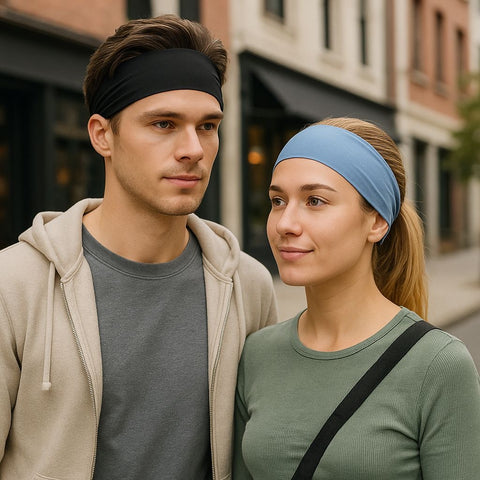 Unisex Sweat-Wicking Headbands – 2 Pack (Random Surprise Colors)