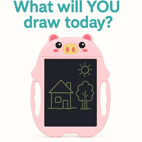 Animal-Shaped LCD Drawing Board for Kids – Reusable Doodle & Learning Pad