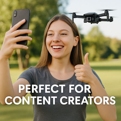 Foldable Dual Camera Drone with Remote Controller – Compact Design, Wi-Fi Control & Long Battery Life