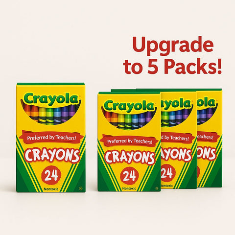 Crayola Crayons 5 Pack – 24 Count Each (120 Crayons Total)