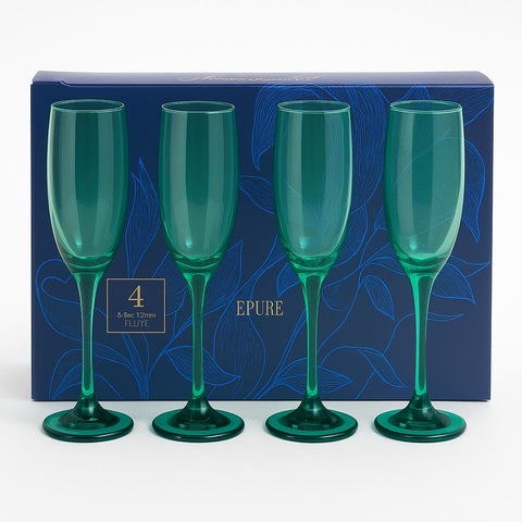 Epure Glass Cups Serverware Collection - Set of 4