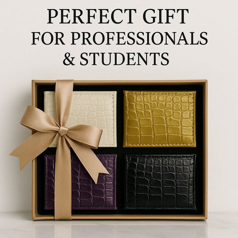 Crocodile-Textured Leather Card Holder – Compact Convenient Card Holder
