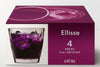 EPURE Elisse Luxe Faceted Glass 13 oz Cups (Set of 4)