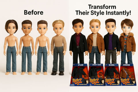 Bratz Boyz Fashion Pack – Complete 6-Pack Collector’s Edition with Outfits & Shoes