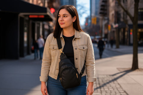 Real Leather Crossbody Sling Bag – Stylish, Functional & Versatile