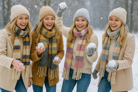 2-Pack Cozy Knit Winter Scarves – Random Color Selection