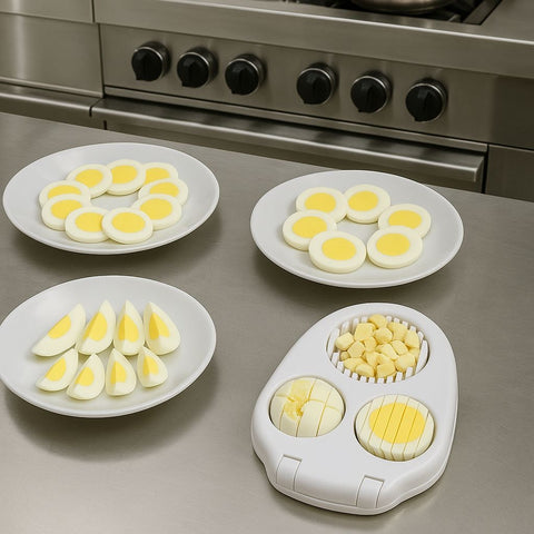 3-in-1 Multi-Function Egg Slicer – Dice, Wedge & Slice for Perfect Presentation