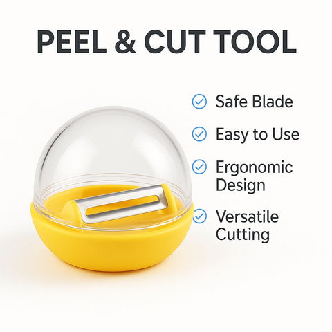 Multi-Function Peel & Cut Tool – Safe, Easy, and Versatile for All Fruits & Vegetables