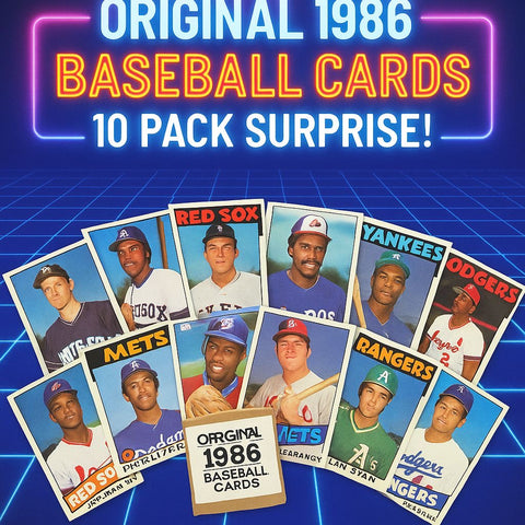 1986 Vintage Baseball Cards – Surprise 10 Pack (Original Topps Collection)