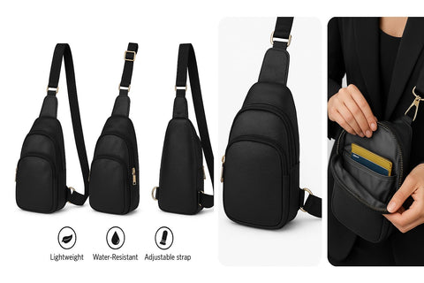 Real Leather Crossbody Sling Bag – Stylish, Functional & Versatile
