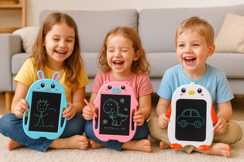 Animal-Shaped LCD Drawing Board for Kids – Reusable Doodle & Learning Pad