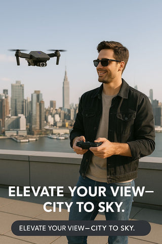 Foldable Dual Camera Drone with Remote Controller – Compact Design, Wi-Fi Control & Long Battery Life