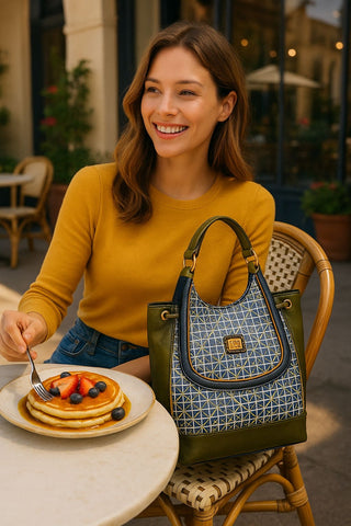 Elegant Geometric Tote – Your Travel Companion in Style