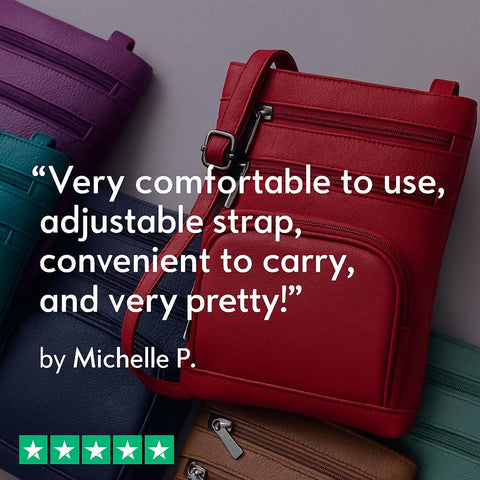 Genuine Leather Crossbody Purse Bag