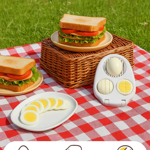 3-in-1 Multi-Function Egg Slicer – Dice, Wedge & Slice for Perfect Presentation