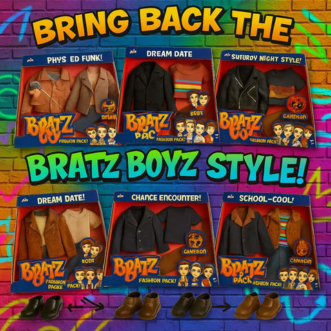 Bratz Boyz Fashion Pack – Complete 6-Pack Collector’s Edition with Outfits & Shoes