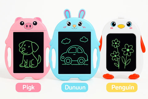 Animal-Shaped LCD Drawing Board for Kids – Reusable Doodle & Learning Pad