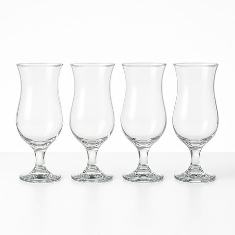 Epure Glass Venezia Pina Colada Hurricane Glasses- Set of 4