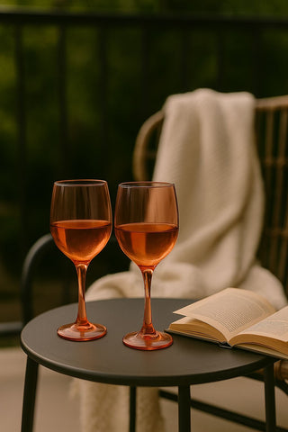 Epure Glassware- Superior Orange Wine Glasses- Set of 4