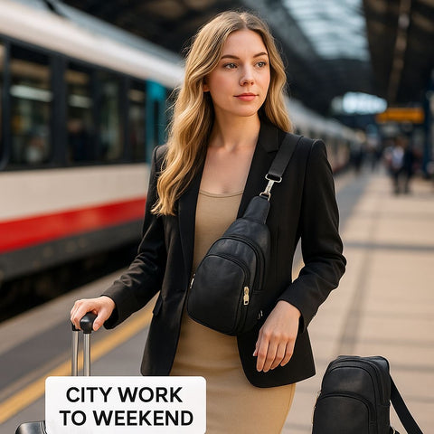 Real Leather Crossbody Sling Bag – Stylish, Functional & Versatile