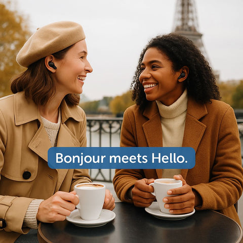 Mini AI Translator Earphones for Travel and Language Learning