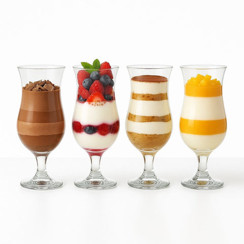 Epure Glass Venezia Pina Colada Hurricane Glasses- Set of 4