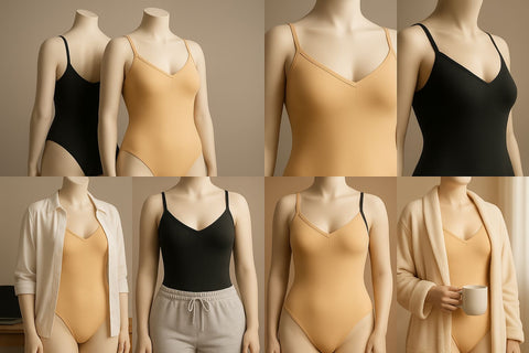 Women’s Shaping Bodysuit – Seamless Stretch Fit, Breathable Comfort, Everyday Layering Essential (Soft Sand & Midnight Smooth)