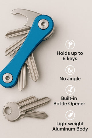 Multifunctional Smart Compact Key Organizer with Built-In Bottle Opener & Keychain Clip