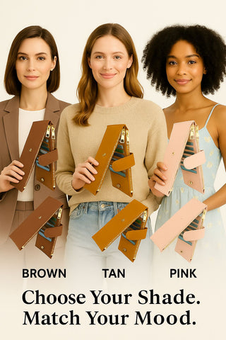 Genuine Leather Folding Snap Wallet – 19 Card Slots with Dual Zipper Pocket and ID Card Slot