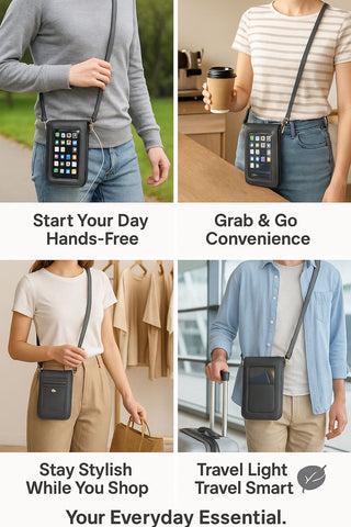 Cellphone Crossbody Touch-Screen Unisex Purse Wallet