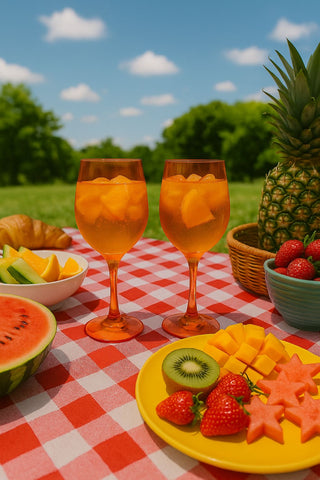 Epure Glassware- Superior Orange Wine Glasses- Set of 4